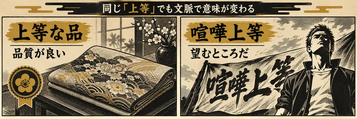 喧嘩上等の「上等」｜高級という意味ではない