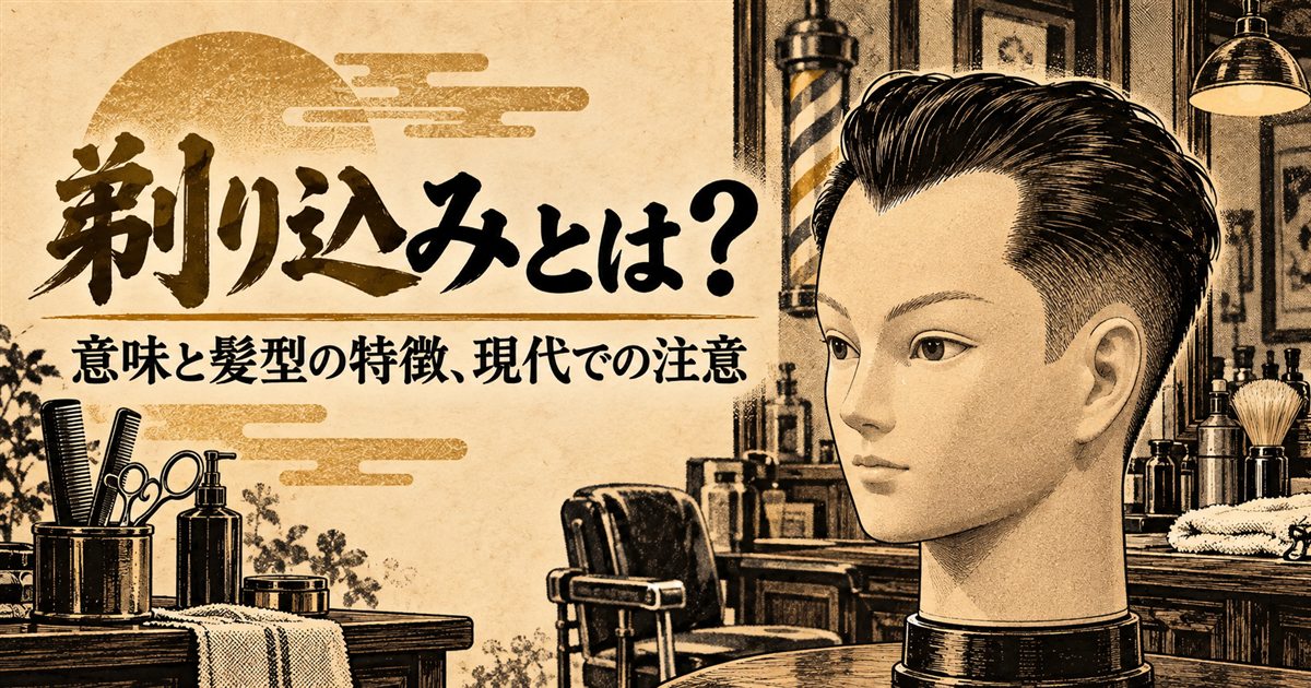 剃り込みとは？意味と髪型の特徴、現代での注意