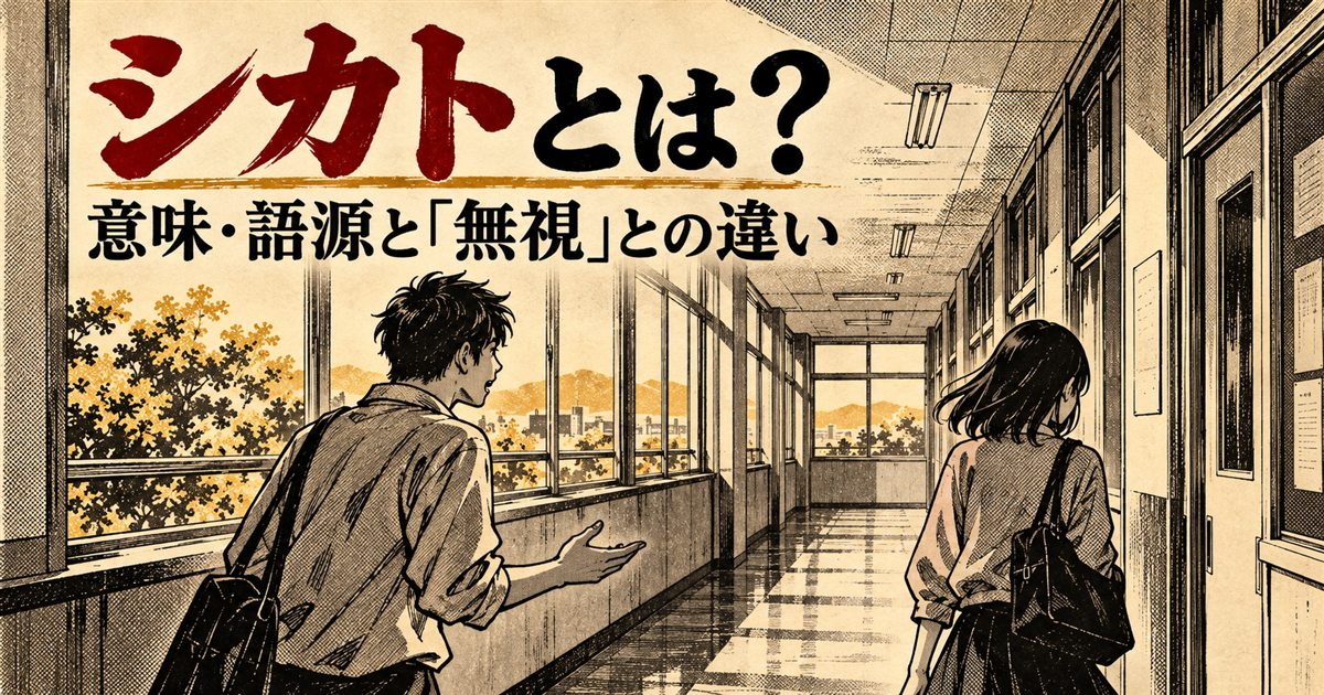 シカトとは？意味・語源と無視との違い