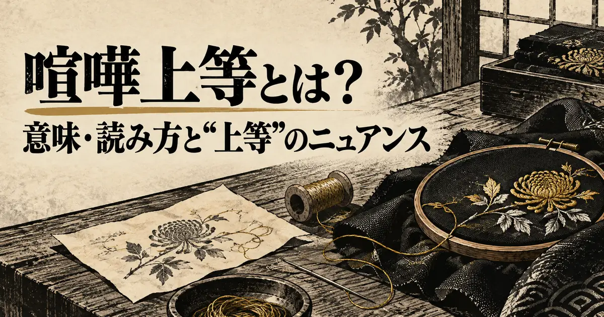 喧嘩上等とは？意味・読み方と「上等」のニュアンス